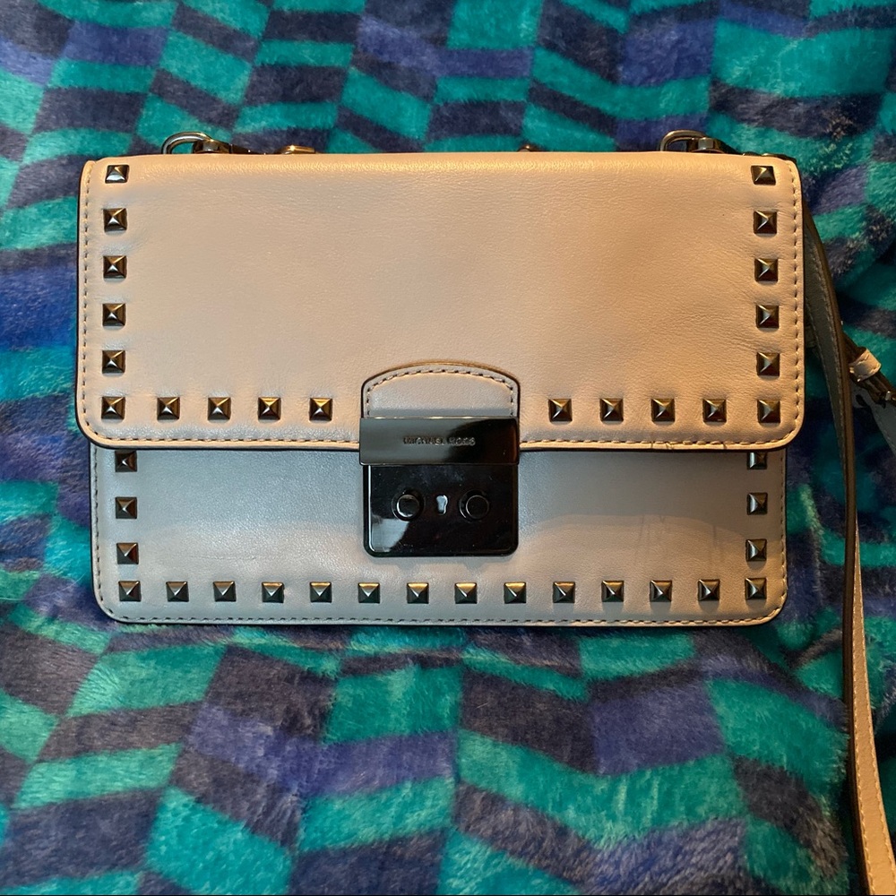 MK grey and studded crossbody